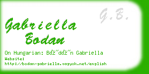 gabriella bodan business card